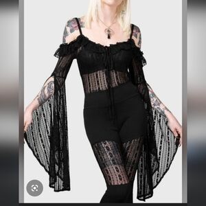 Killstar Melisanda Bardot  Lace Top (XXL)